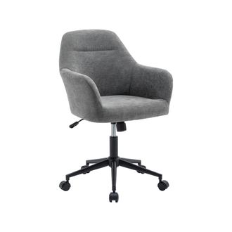 Sweeek Silla de oficina con ruedas ajustable metal y tela, gris