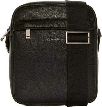 Calvin Klein Raised Reporter Crossbody Bag - Heren - Schoudertassen - Zwart - ONE Size - Leer - Tassen