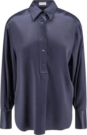Brunello Cucinelli Mujer, Blusas y Camisas, Azul, Talla: L