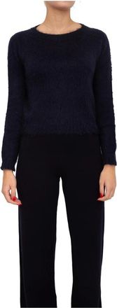 Max Mara Aceto Crewneck Sweater - Dames - Ronde hals truien - Blauw - S - Wol - Truien & Vesten