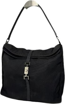 Gucci Pre-owned Leren Schoudertas - Dames - Vintage Schoudertas - Zwart - ONE Size - Leer - Vintage