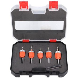 OEM Juego De 5 Brocas C&oacute;nicas Ajustables De Acero Endurecido, Profundidad Ajustable Para Tornillos Y Pernos De Cabeza Avellanada - Ulisem