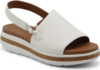 Adrienne Vittadini Primo Wedge Sandal in White at Nordstrom Rack, Size 6.5