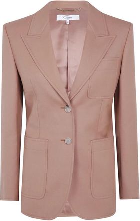 Chlo&eacute; Lange Blazer Jas - Dames - Blazers - Roze - XS - Jassen