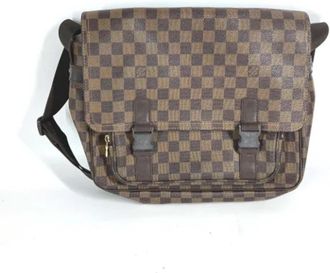 Louis Vuitton Tweedehands Canvas Louis Vuitton tassen - Dames - Vintage Schoudertas - Bruin - ONE Size - Vintage