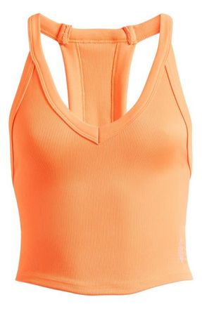 Free People FP Movement All Clear Crop Racerback Tank in Burnin Up at Nordstrom, Size X-Small