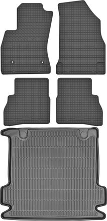 OEM Juego De Alfombrillas De Goma Para Fiat Doblo Ii Maxi Van (2010-2017) + Alfombrilla Para Maletero