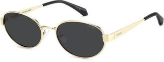 Polaroid PLD 6254/S/X Polarized J5G/M9 Womens Sunglasses Gold Size 55