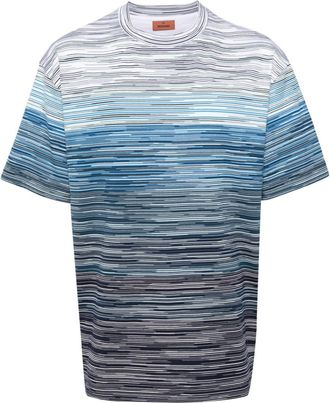 Missoni striped cotton T-shirt - men - Cotton - S - Blue