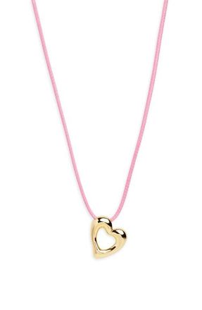 Argento Vivo Open Heart Pendant Necklace in Gold at Nordstrom