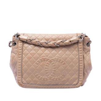 Chanel Pre-owned Quilted Flap Bag - Dames - Pre-owned - Beige - Maat: ONE Size Leer
