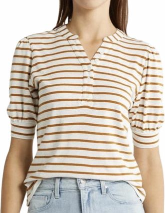 Rails Jewel Top In Carmel Stripe