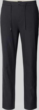 Scotch & Soda Jogpants aus Baumwoll-Leinen-Mix mit elastischem Bund in Black, Gr&ouml;&szlig;e 30/32