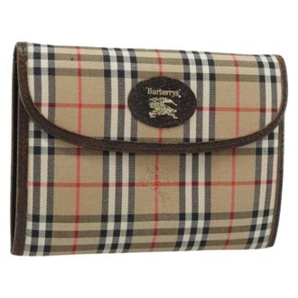 Burberry Pre-owned Clutches, female, Beige, Size: ONE SIZE Pre-owned Canvas Pouch