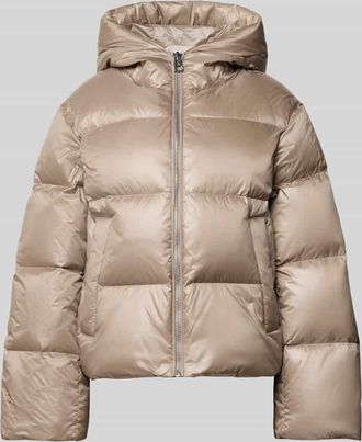 Marc O'Polo Regular Fit Daunenjacke mit Kapuze in Stein, Größe 34