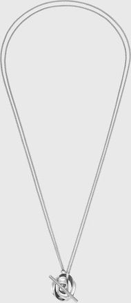 Diesel Stainless Steel Pendant Necklace - Necklaces - Unisex - Silver