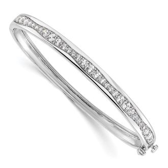 Diamond2Deal 14K Gold 1.8 Ct Lab Grown Diamond Bangle Bracelet
