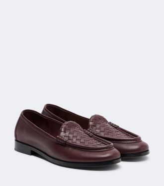 Bottega Veneta Silenzio Intrecciato leather loafers