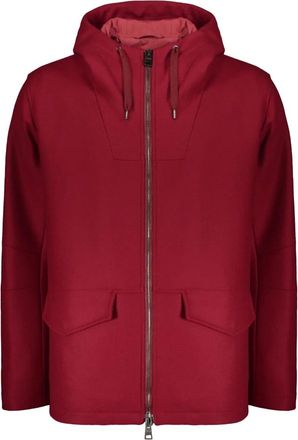 Herno Jassen, Heren, Rood, L, Wol, Hooded Jacket