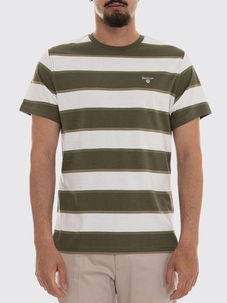 Barbour T-shirt in cotone a righe con logo