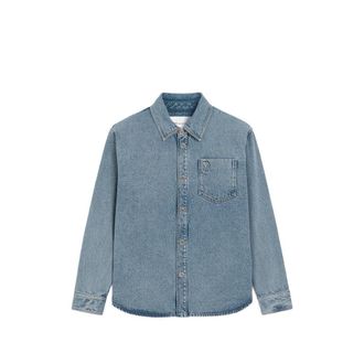 Ami Cotton Overshirt With Ami De Coeur