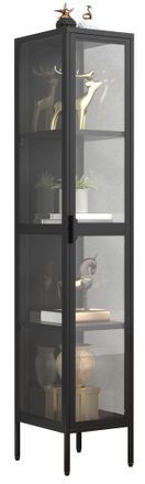 VCM Vcm - Vitrina De Vidrio De Pie Vitrina De Vidrio Con Vidrio De Seguridad Esg Dimensiones Aprox. Al. 160 X An. 30 X P. 35 Cm Soporte Vitrina Vidrio Mod