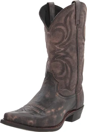 Dingo Mens Cracked Boot In Black/tan