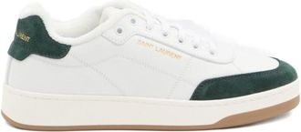 Saint Laurent White Lace Up Sneakers