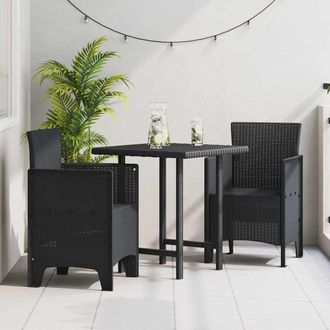 vidaXL Sedia Da Giardino 2 Pcs Antracite 53 X 49 X 85 Cm Pp - Vidaxl