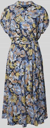 Lauren Ralph Lauren Wickelkleid mit Bindeg&uuml;rtel Modell FRATILLIO in Blau, Gr&ouml;&szlig;e 44