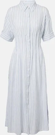 Velvet Saron striped cotton and linen shirt dress
