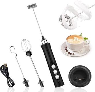 OEM Espumador De Leche El&eacute;ctrico, Recargable Por Usb De Tres V&iacute;as, Espumador De Leche Port&aacute;til, Espumador De Acero Inoxidable, Caf&eacute;, Latte, Matcha