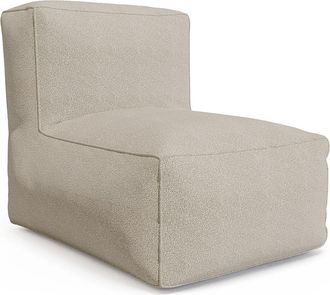 Vente-Unique Sill&oacute;n de jard&iacute;n en tela boucl&eacute; - Beige - NOUMARA de MYLIA