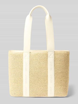 HUGO BOSS Henkeltasche in Bast-Optik Modell BECKY in Ecru, Gr&ouml;&szlig;e 1