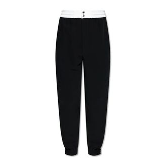 Alexander McQueen Slim-fit Trousers, male, Black, M, Woolen trousers