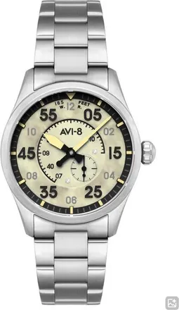 AVI-8 Spitfire Type 300 Automatic Bracelet Watch, 42mm in Cream at Nordstrom