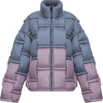 RAXXY Puffer Jacket met een Hoge Kraag - Dames - Gewatteerde jassen - Blauw - M - Nylon - Jassen