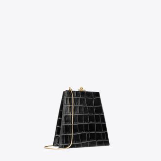 Tory Burch Womens Croc-Embossed Mini Bag, One Size