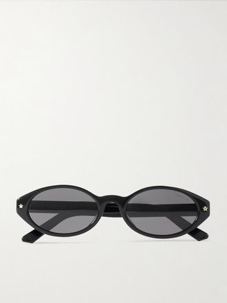 Dior Occhiali Da Sole In Acetato Con Montatura Ovale Diorpacific R1i - Nero