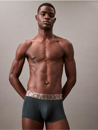 Calvin Klein Mens Icon Micro Low Rise Trunk - Green - XL