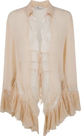 Blumarine Georgette Top With Lace