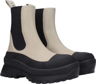 Stella McCartney Womens Black Leather Ankle Boots