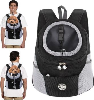 OEM Mochila Transportadora Para Perros, Transpirable, Ajustable, Con Base Impermeable, Correa Acolchada Para El Hombro, Ideal Para Viajes Con Mascotas Y G