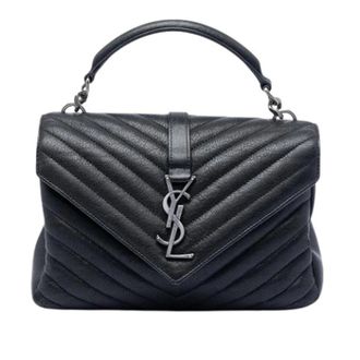Saint Laurent Pre-owned Handbags, female, Black, Size: ONE SIZE Pre-owned The College satchel