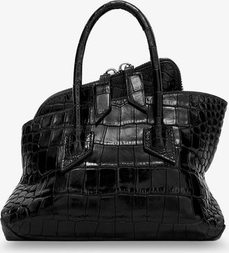 The Attico Womens Handbag La Passeggiata Mini Black Leather Handbags Hand Bags