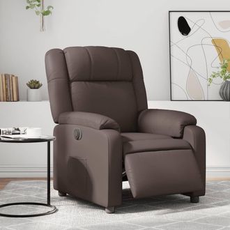 vidaXL Vidaxl - Sill&oacute;n Reclinable El&eacute;ctrico De Cuero Sint&eacute;tico Marr&oacute;n