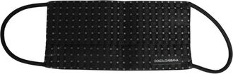 Dolce & Gabbana Gevouwen Elastische Oorband Mondkapje - unisex - Accessoires - Zwart - ONE Size - Accessoires