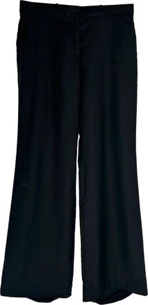 Joseph Wide Leg Dress Pants in Black Wool