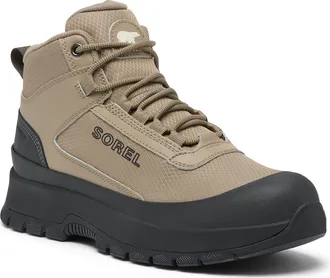Sorel Outing NW Mid Waterproof Sneaker in Khaki Ii/Jet at Nordstrom, Size 10.5