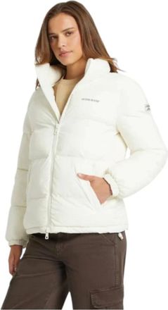 Guess Puffer Jacket - Dames - Gewatteerde jassen - Wit - L - Leer - Jassen